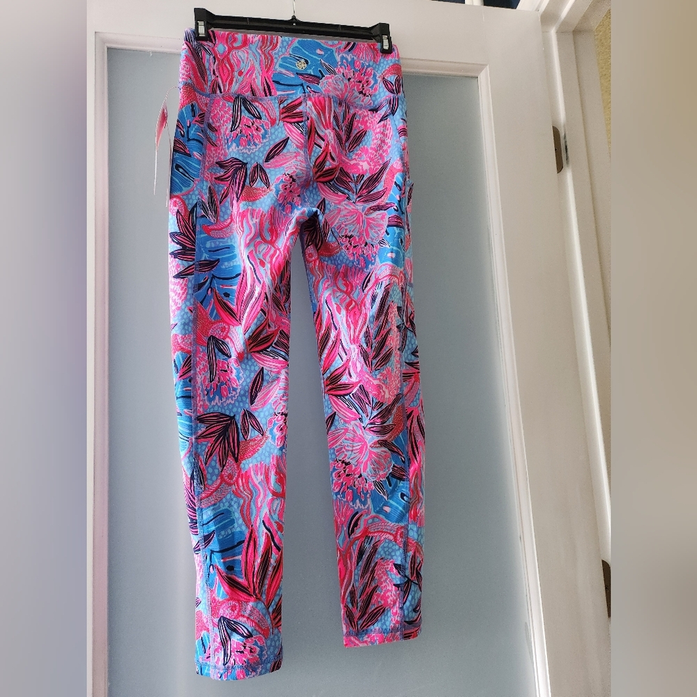 Lilly Pulitzer Vibrant Pink and Blue Leggings